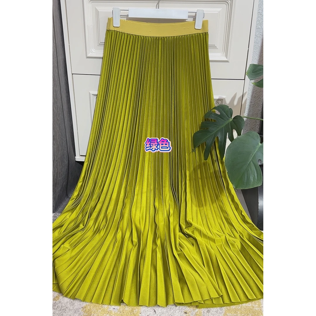 南希妈妈松紧腰百搭褶皱半身裙138