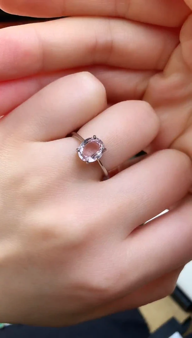 银S925镶嵌戒指碧玺一**欢29-3