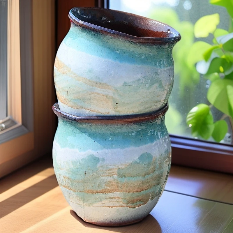 B544韩花盆陶瓷大号特大清仓捡漏批发厂家直销家用小多肉绿萝花盆