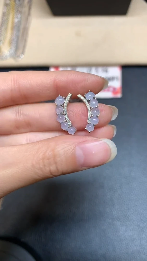 【闪购商品】翡翠耳饰18K金镶嵌【无鉴赏期