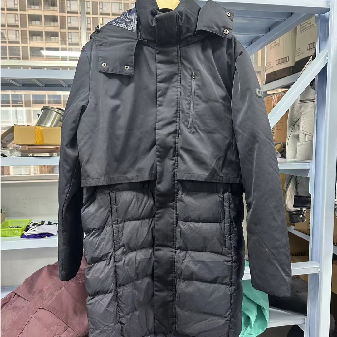 冬季长款连帽棉服E22