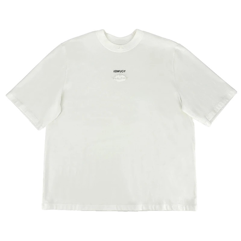 有尾YOUWEI 【线上专属】立体嘴唇字母印花短袖T Y1124405