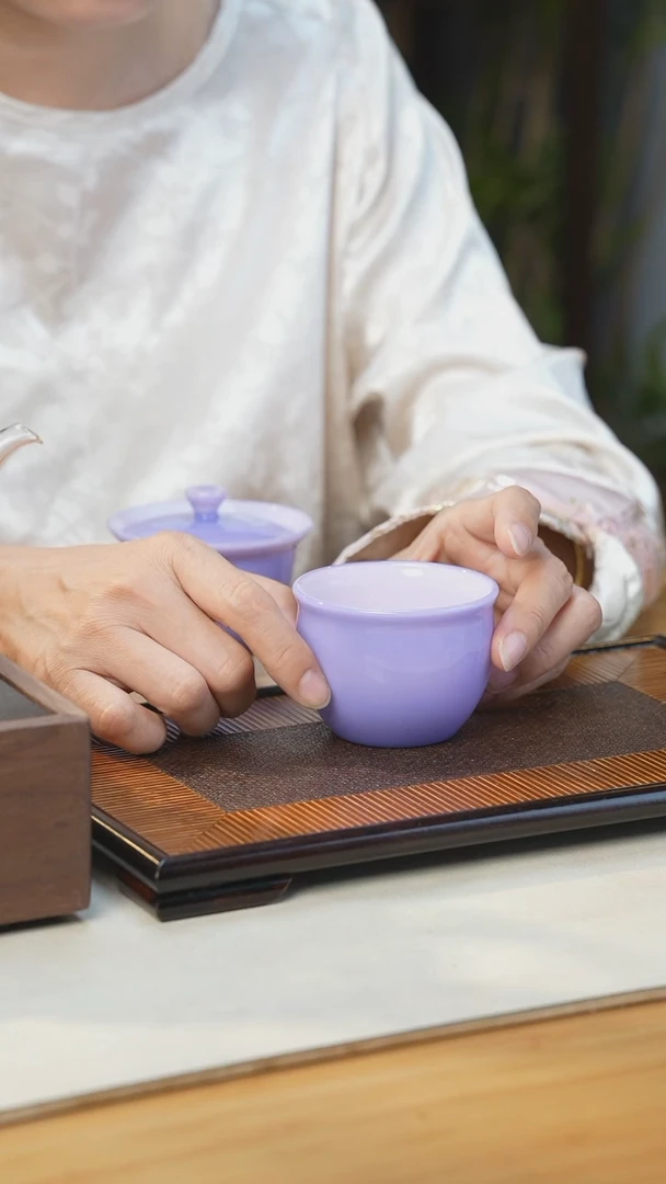 玉见紫色双玉料高硼硅
