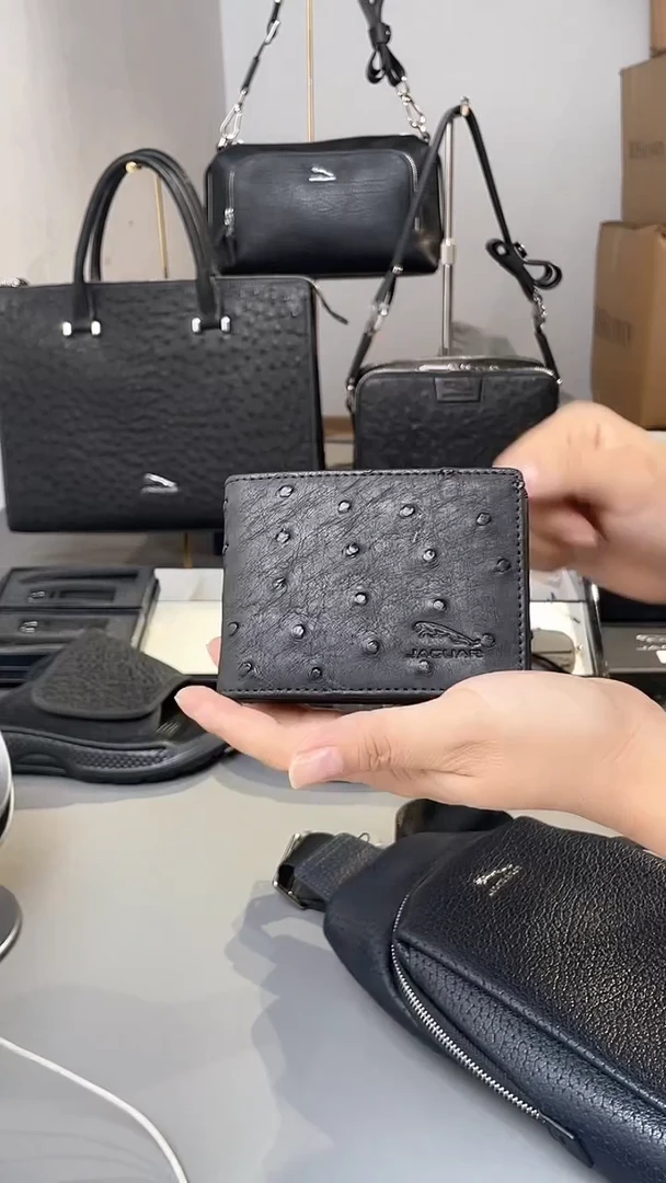 鸵鸟皮（革）韩爵绅士包包皮具367