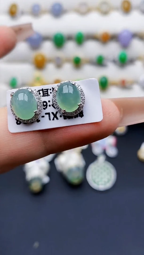 银S925镶嵌戒指翡翠0406