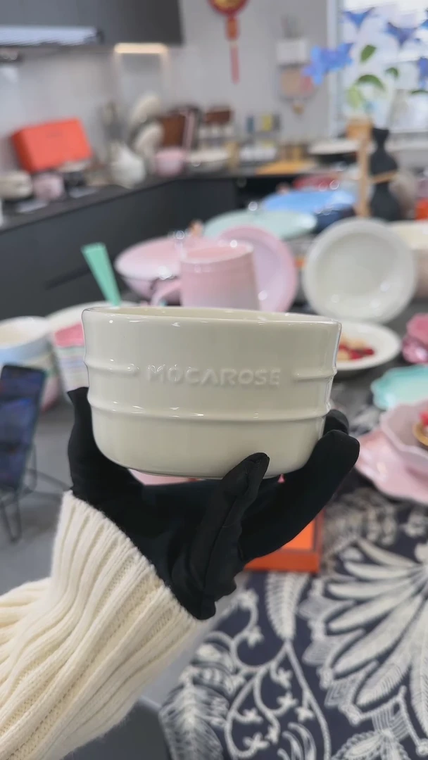 【闪购商品】瓷4英寸方形小碗-奶油白