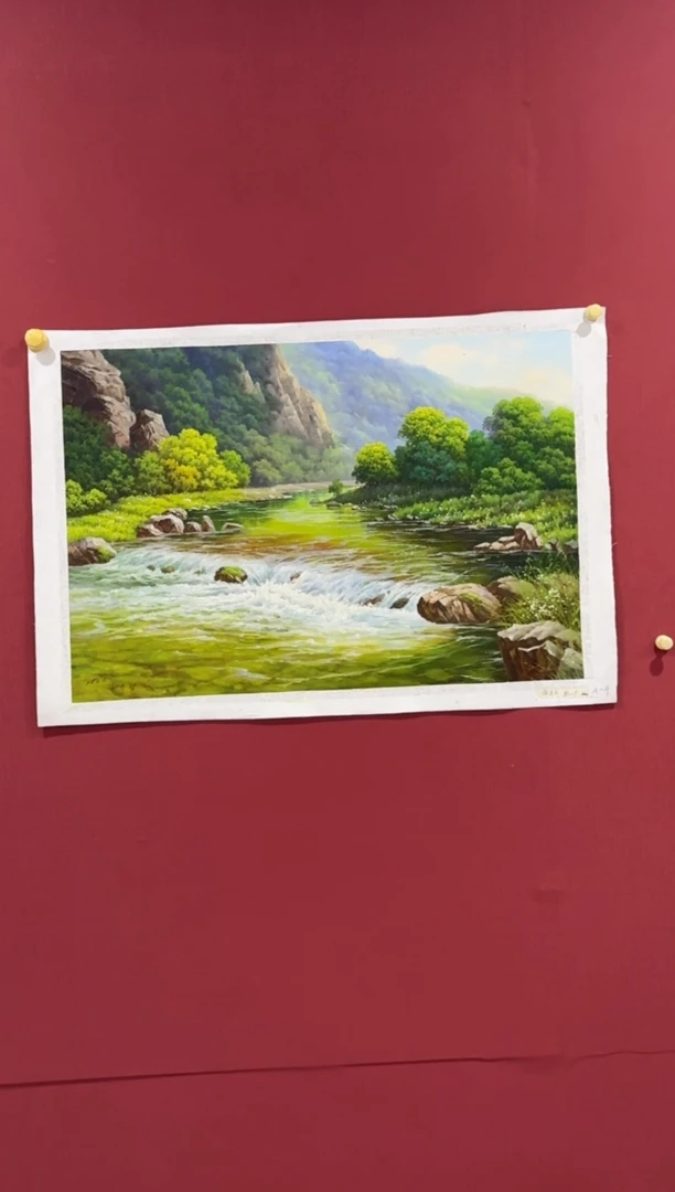 油画【特价画芯】朝鲜画家原创手绘油画作品