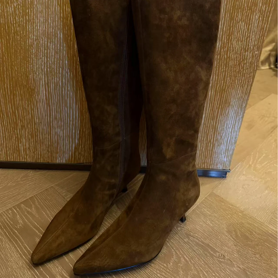 TANTAN 时尚高跟长筒秋冬时装靴子2638