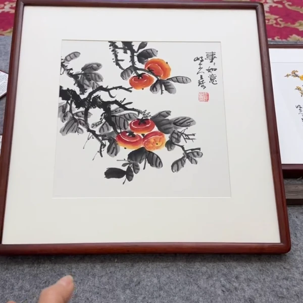 柿柿如意-王琦-50*50带框作品