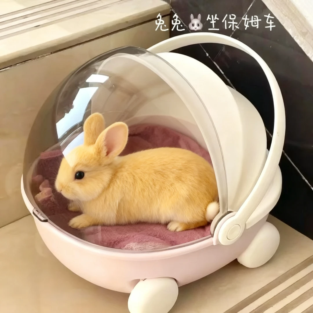 兔兔外出笼四季通用小兔子睡觉小窝宠物侏儒兔外出手提侏儒兔笼子