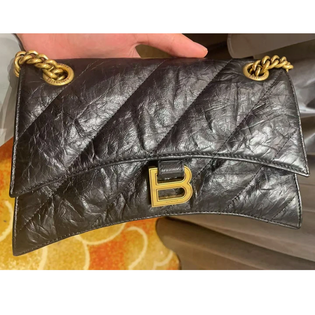 95新 Balenciaga/巴黎世家 【总仓】crush黑金链条包/BGG900760013