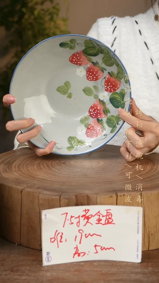 碗瓷景德镇手工手绘高温瓷釉下彩