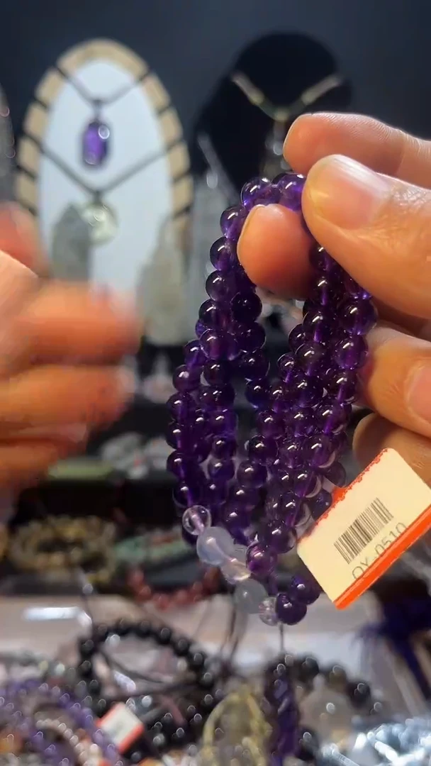未镶嵌手链紫晶天然乌拉圭紫水晶手链