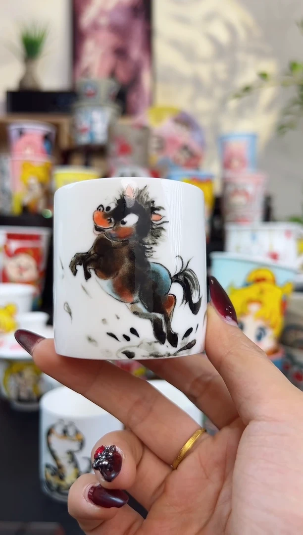 【闪购商品】摆件笙笙漫 手工手绘陶瓷杯杯