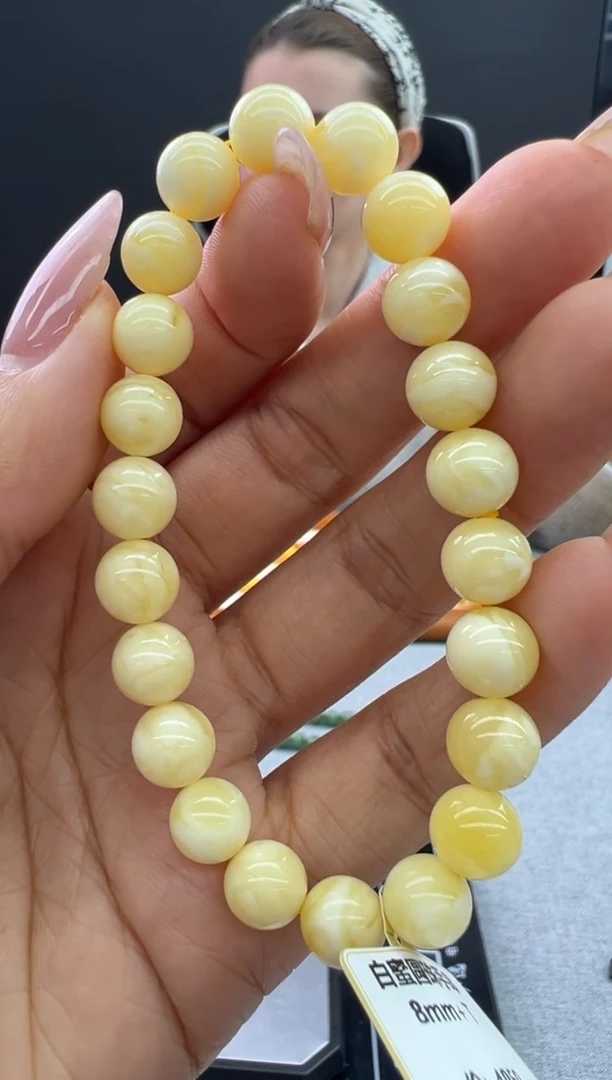 【闪购商品】琥珀手链未镶嵌112秒拍号