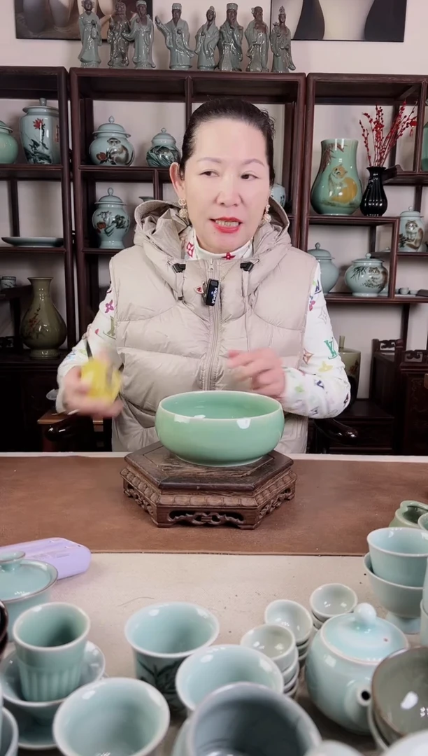 龙泉青瓷 梅青 水洗