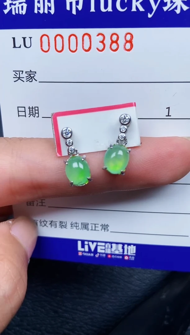 翡翠银S925镶嵌颈饰0388