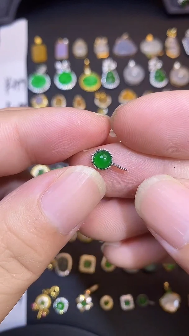 吊坠(不含链)银S925镶嵌翡翠1