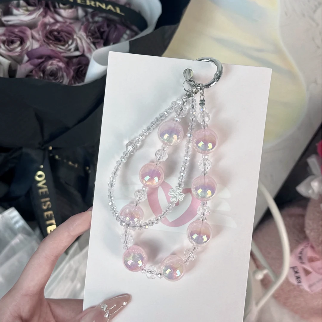 手机链手工diy挂绳防摔网红短款时尚链条