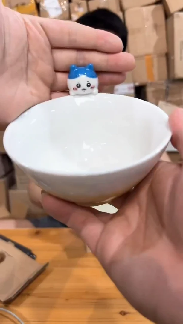 瓷片原盒小八公仔碗