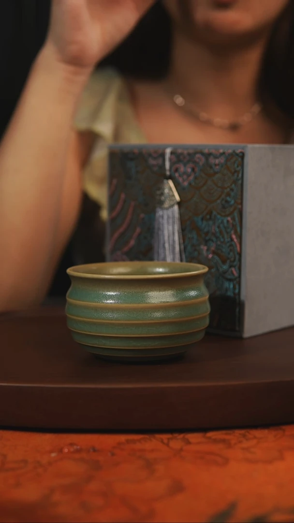 杯子玄纹 柴烧全品一级 汝州原产地原矿仿古老釉