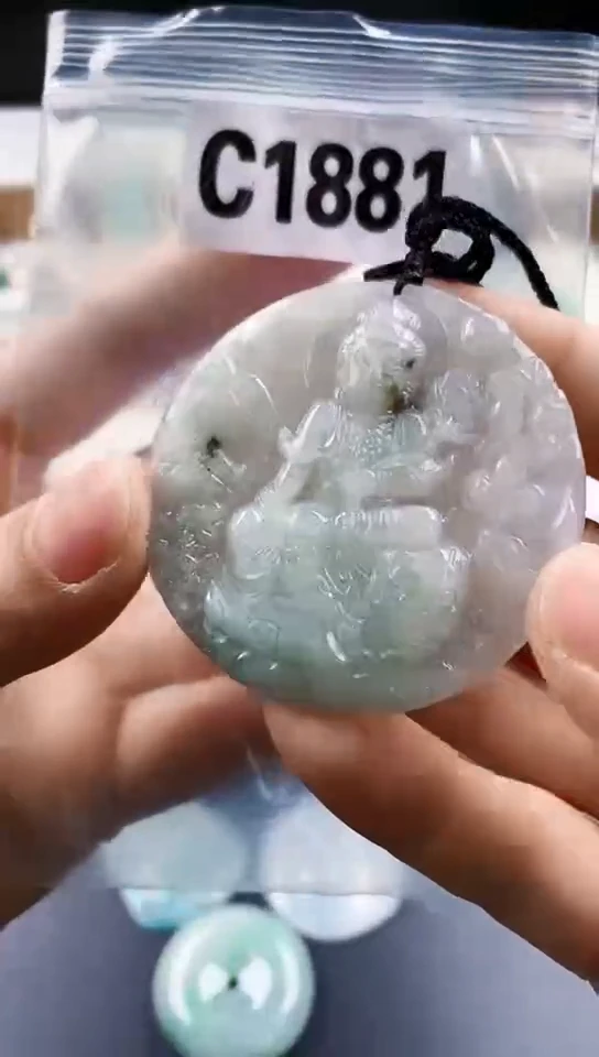 颈饰未镶嵌翡翠天然翡翠吊坠挂件