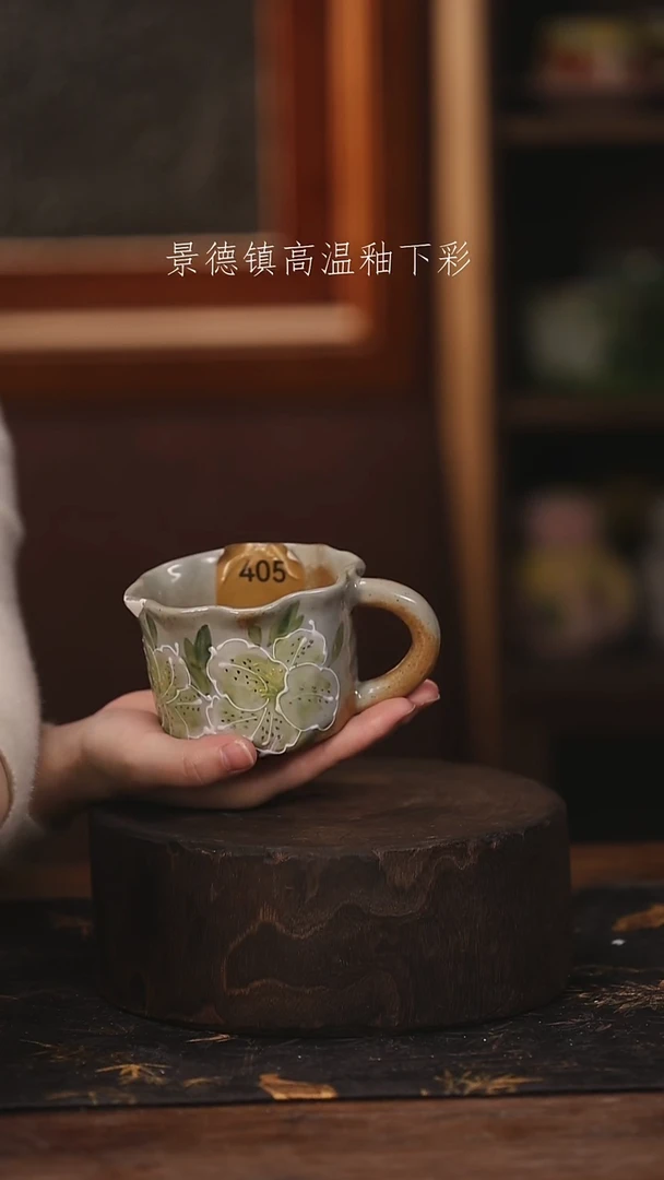 陶瓷景德镇高温釉下手绘陶瓷@L405@
