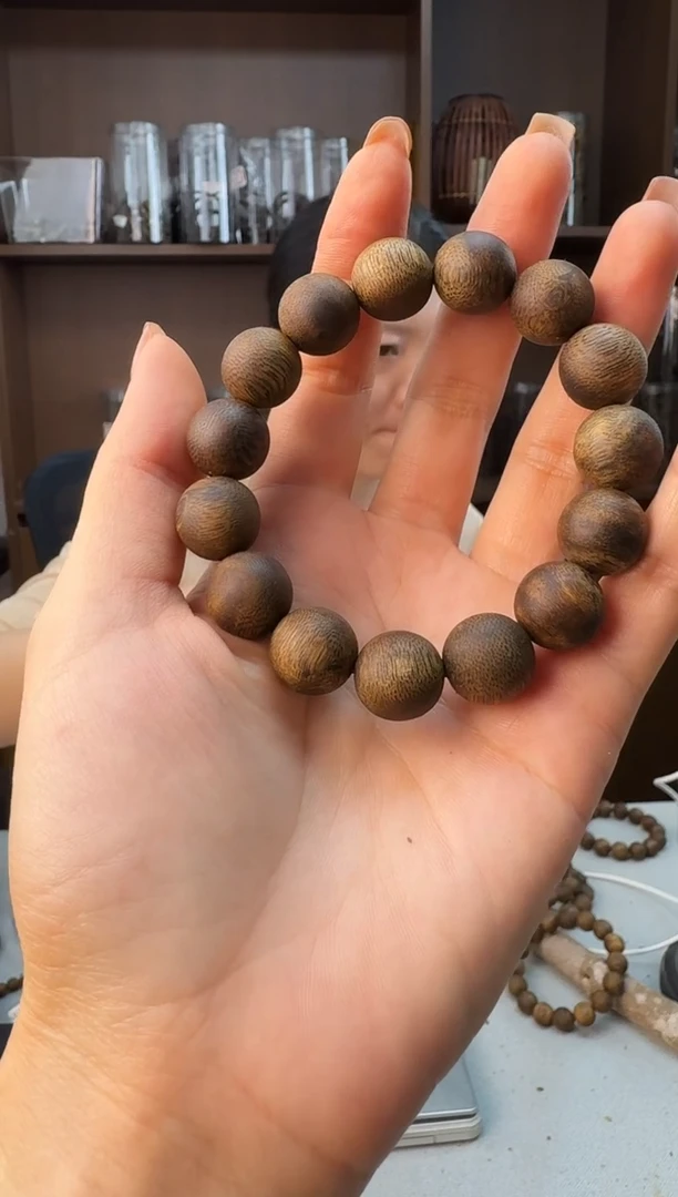 手串沉香1.4保21克白奇圆珠单圈多样性发一