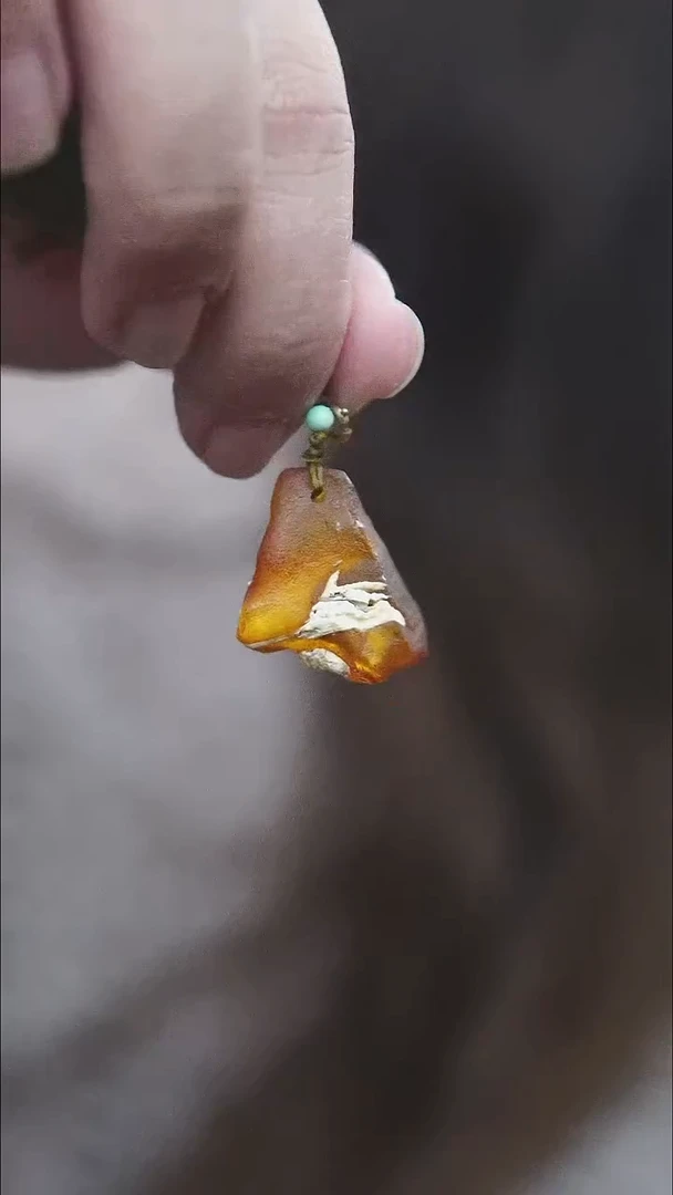 裸石琥珀未镶嵌*蜜蜡提溜*活扣头可拆*百搭手串项链