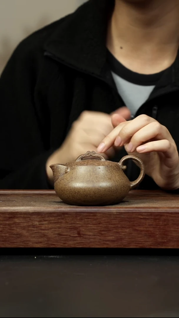 紫砂茶壶本绿柴烧 一生所爱