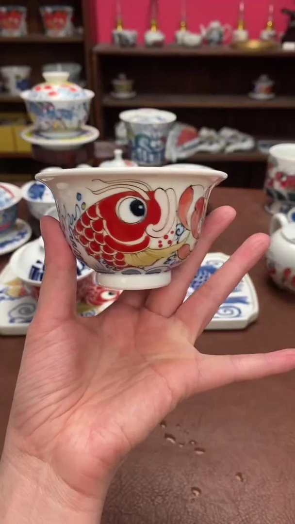 【闪购商品】莲年有鱼景德镇昨明陶瓷