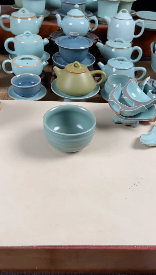 【闪购商品】其他微瑕仿古釉炫纹杯不开片清凉寺纯手拉