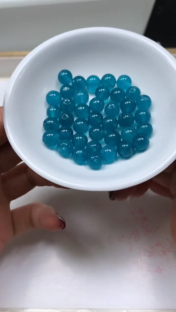 未镶嵌散珠玛瑙/玉髓B52 天 河 石玛瑙8mm30颗8.8元