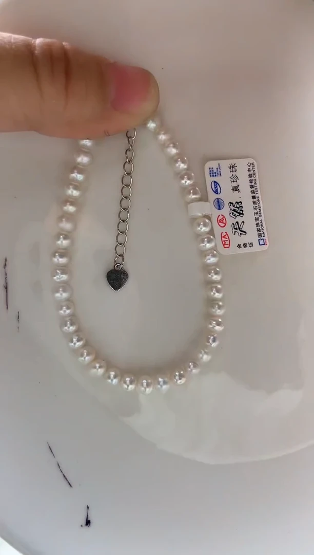淡水珍珠手绳未镶嵌3-4mm米珠手链