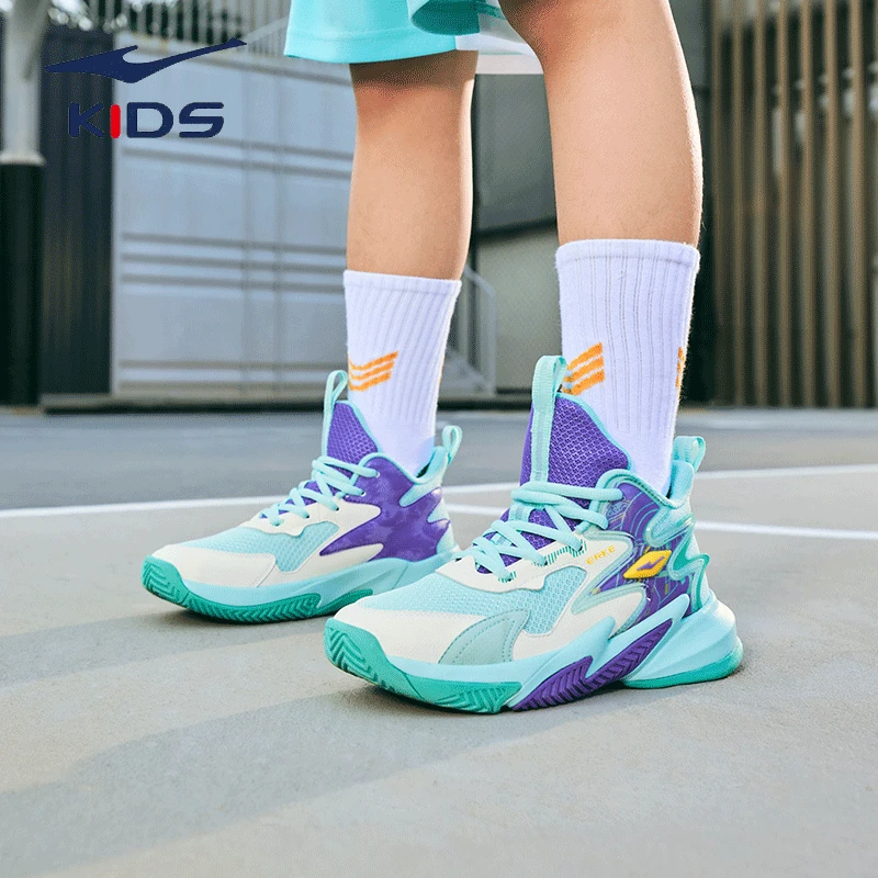 鸿星尔克童鞋男童减震耐磨运动鞋儿童鞋2025冬季新款篮球鞋大童鞋