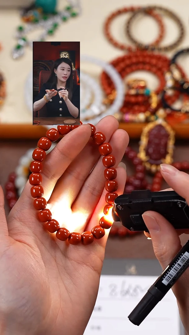 未镶嵌手串南红玛瑙刘*新柒禧文玩回血好物