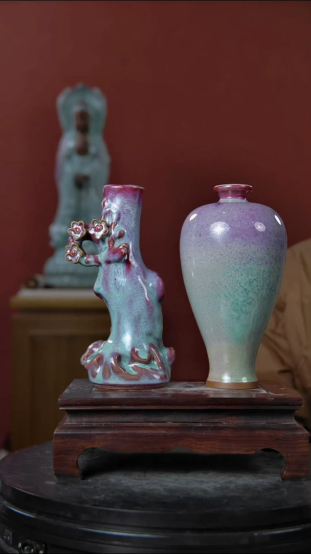 摆件大宋官窑【桃花涧+小梅瓶】