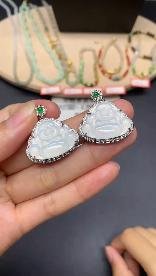 翡翠银S925镶嵌吊坠(不含链)佛公【多样性发其一】