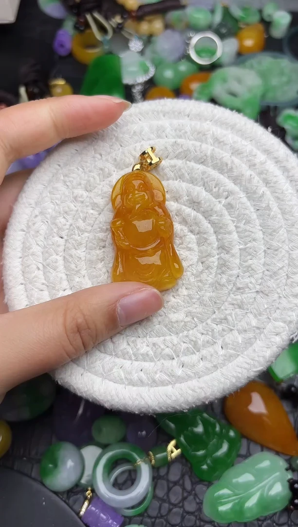 颈饰未镶嵌翡翠缅甸翡翠吊坠