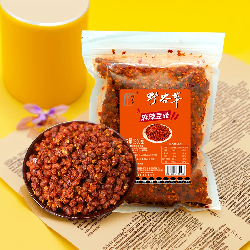 贵州特产豆豉野谷草麻辣豆豉500g