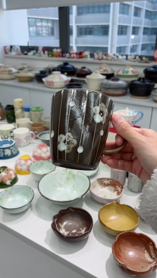 【闪购商品】瓷片山林小花马克杯