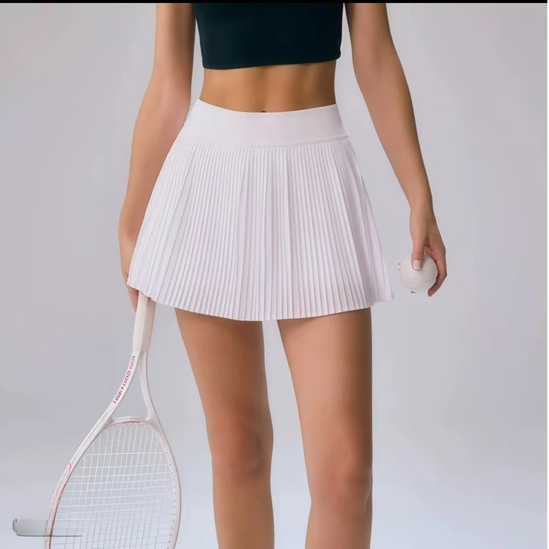百褶裙风琴裙高腰网球裙速干短裙户外运动通勤-209