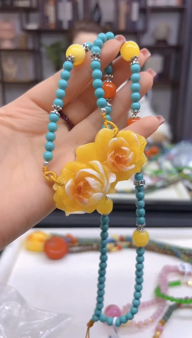 【闪购商品】蜜蜡毛衣链未镶嵌M669