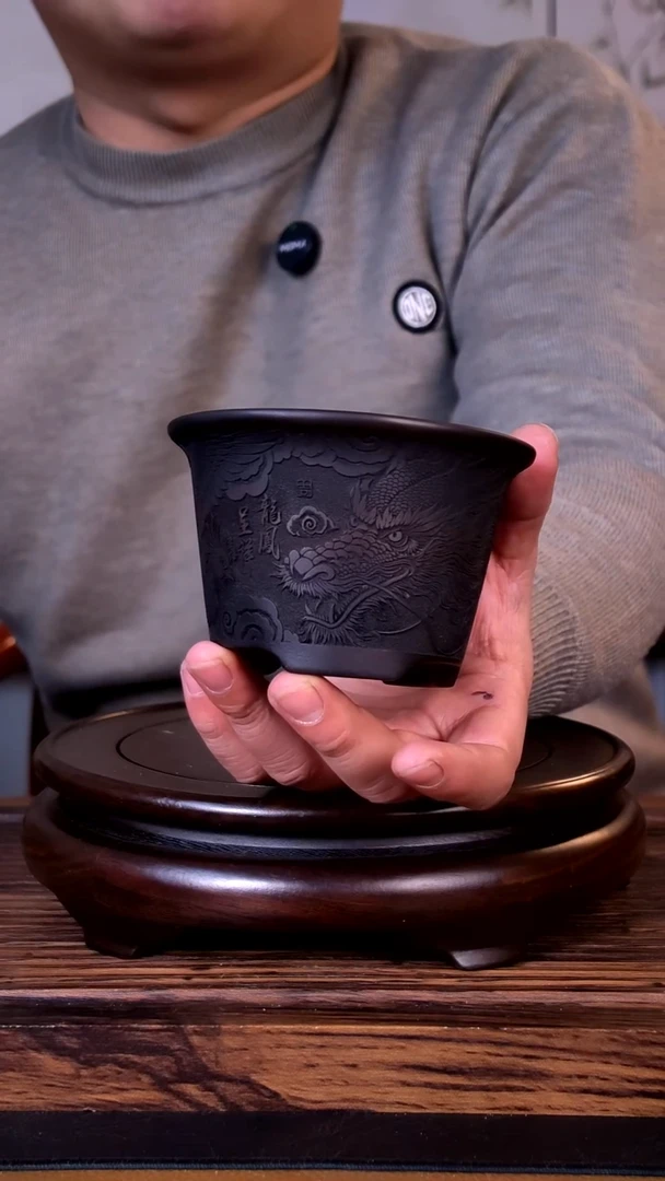 紫砂花盆紫砂花盆-内口9-6