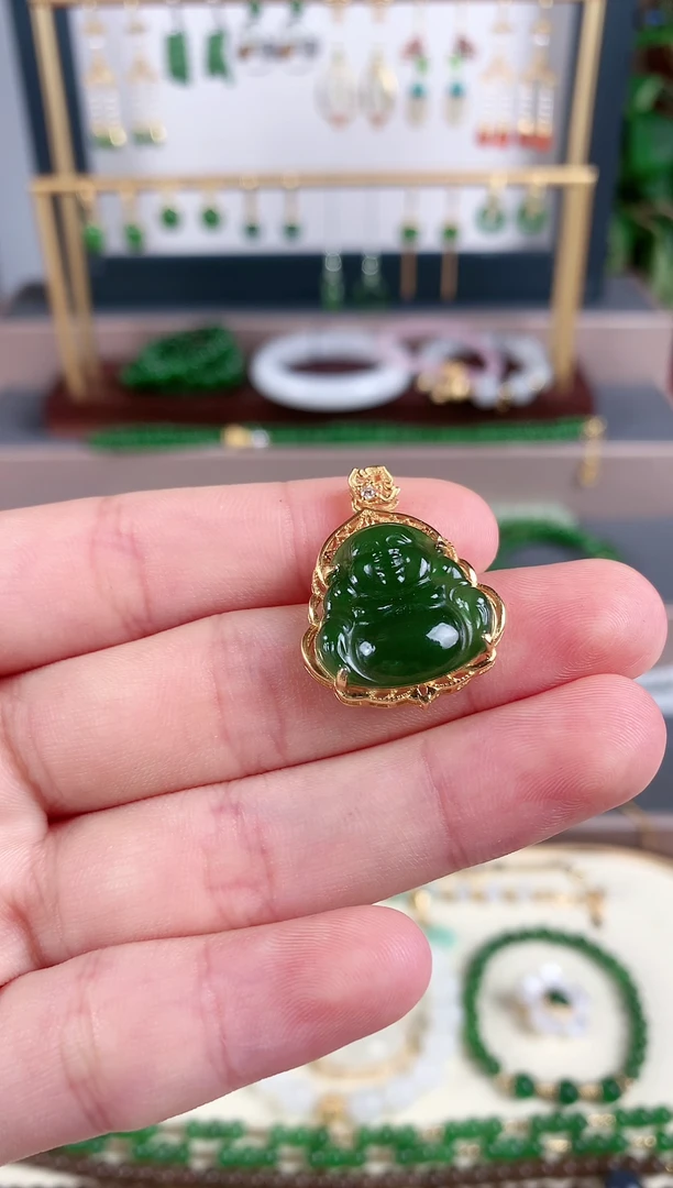 吊坠(不含链)银S925镶嵌和田玉1