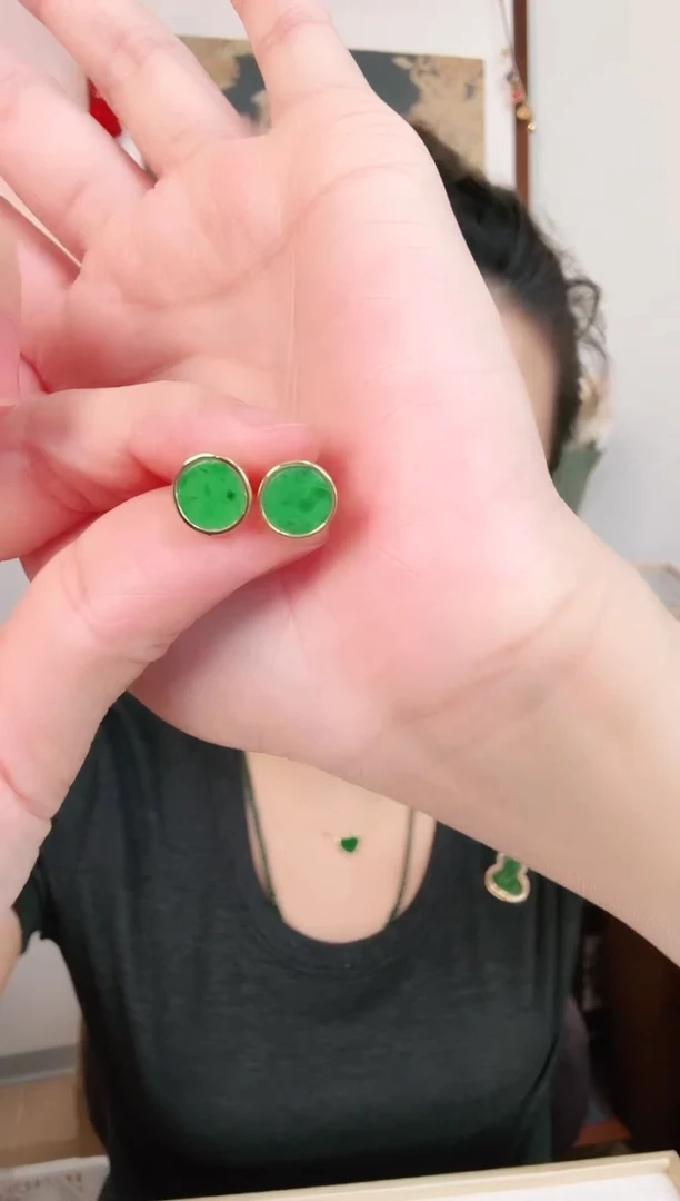 翡翠银S925镶嵌颈饰耳饰