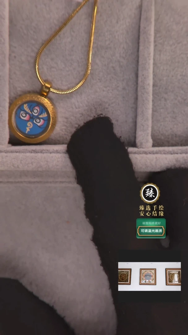 【闪购商品】吊坠纯手绘黑CC小眼睛