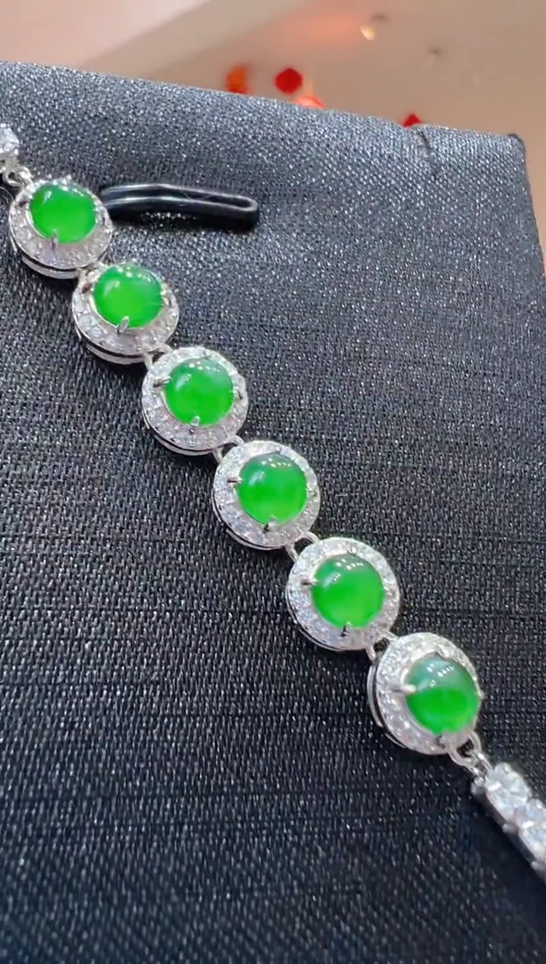 【闪购商品】翡翠手链银S925镶嵌