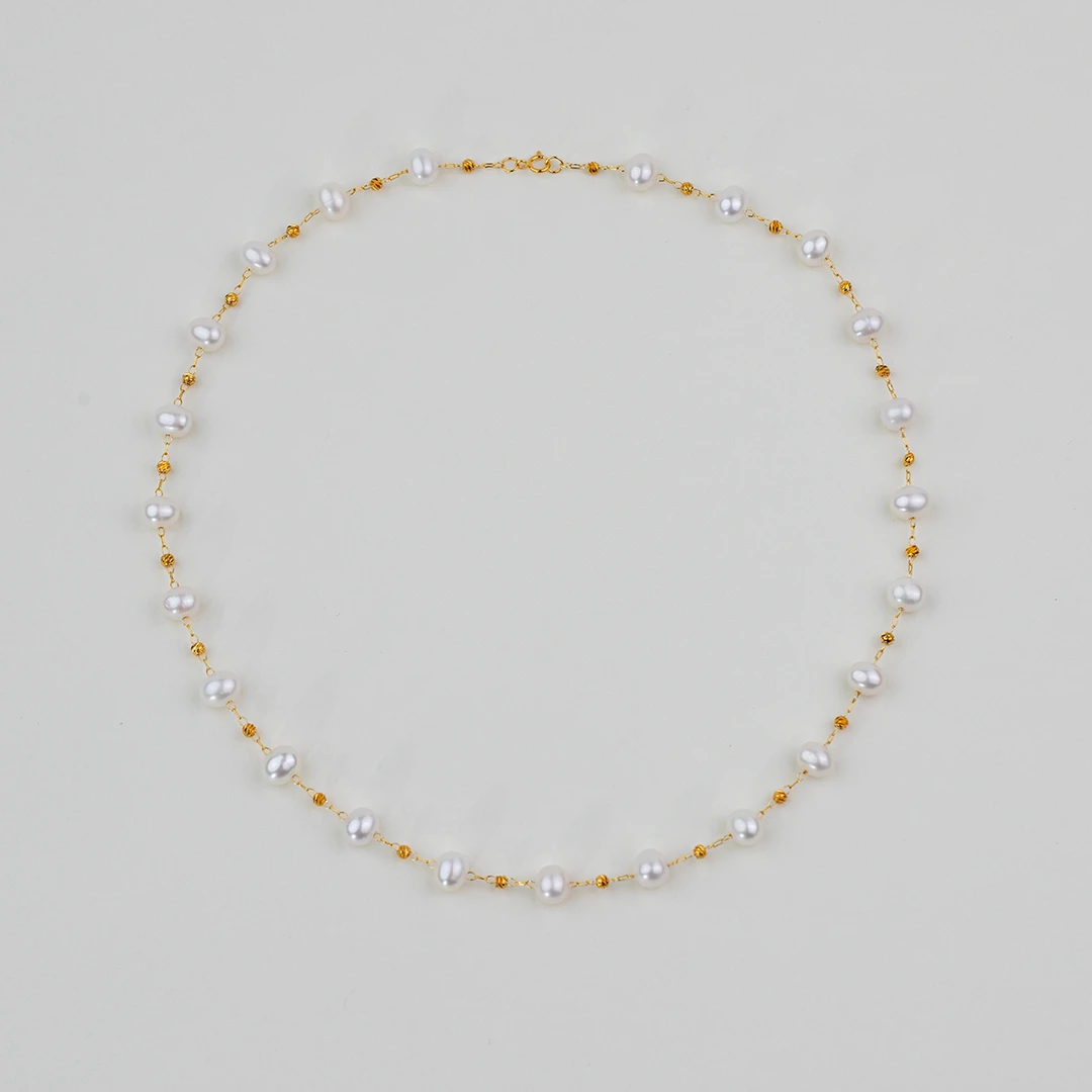 【吟吟甄选】天然无核珍珠【神仙姐姐同款】50cm纯手工满天星项链