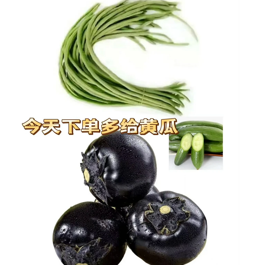 【弘茂农场】豇豆两斤＋茄子两个（今天下单给两斤荷兰瓜）（顺丰包邮）荷兰瓜
